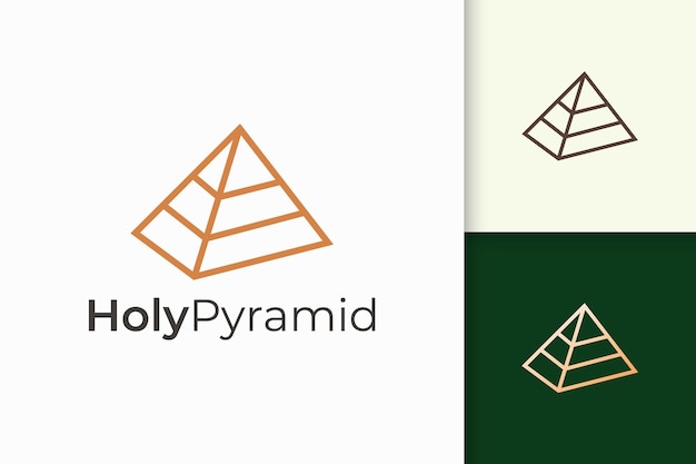 Dreieckiges pyramidenlogo in einfacher und moderner form passend für tech-unternehmen