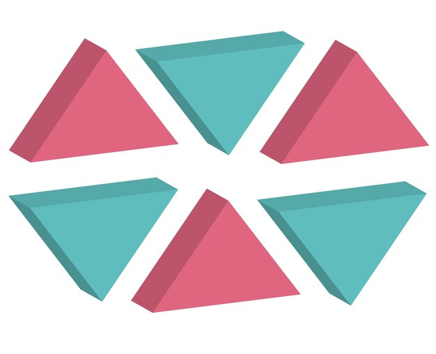 Vektor dreiecksmuster in rosa und blauen farben, am besten für ihren hintergrund, ihre tapete und ihren hintergrund