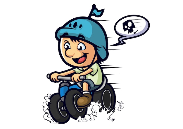 Dreirad kid mascot design