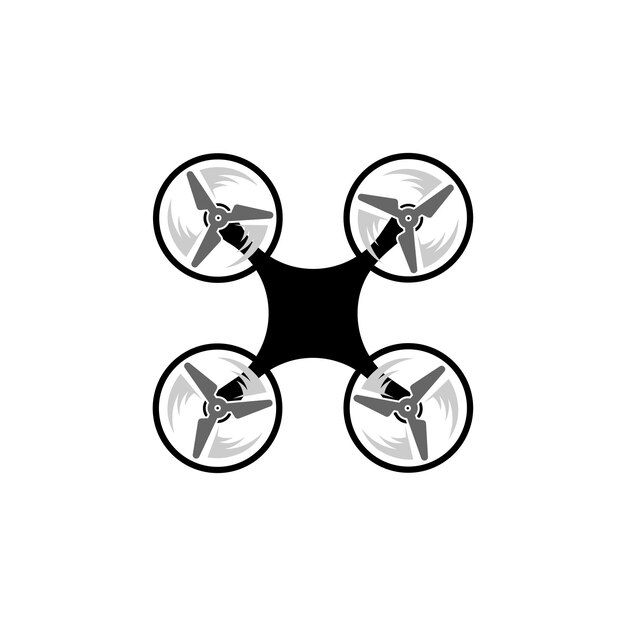 Vektor drohnen-logo-fliegendesign-technologie