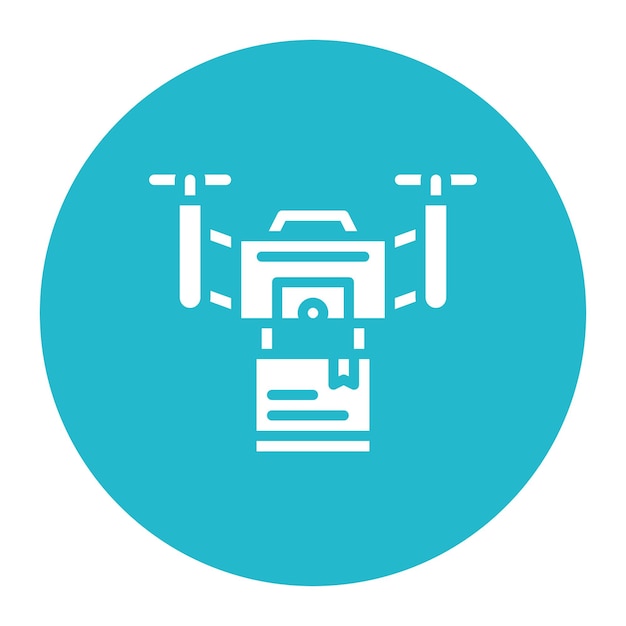Drone Delivery-Icon-Vektorbild kann für Cyberpunk verwendet werden