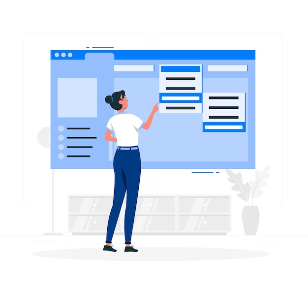 Dropdown-Menü Konzept Illustration