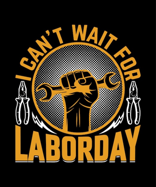 Vektor druckbares labor day t-shirt-design