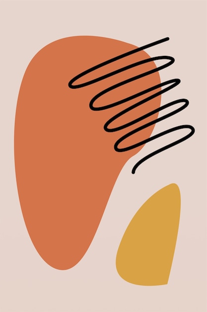 Druckbares Poster für Wandkunst aus der Mitte des Jahrhunderts