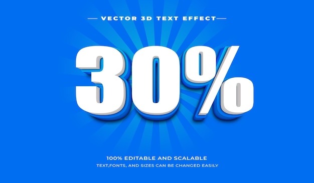 Druckbearbeitbare 3D-Text-Effekt Nummer 30 Stil-Illustration