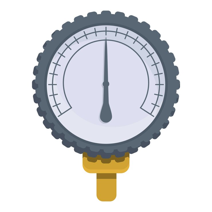 Vektor druckmanometer-symbol cartoon des druckmanometer-vektorsymbols für webdesign isoliert auf weißem hintergrund