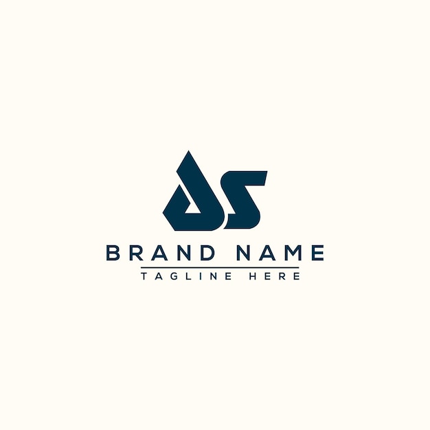Ds-logo-design-vorlage, vektorgrafik-branding-element