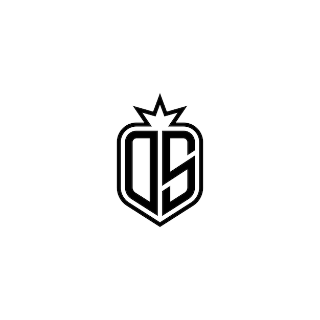 DS-Monogramm-Logo-Design, Buchstabe, Text, Name, Symbol, monochromes Logo, Alphabet-Zeichen, einfaches Logo