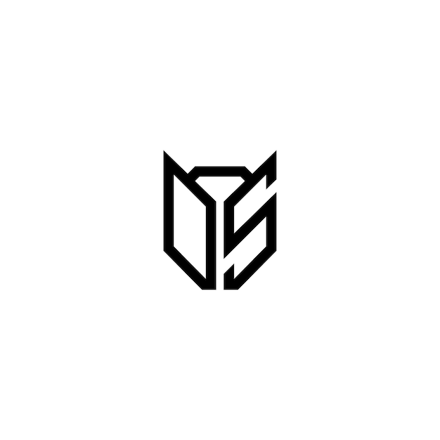 DS-Monogramm-Logo-Design, Buchstabe, Text, Name, Symbol, monochromes Logo, Alphabet-Zeichen, einfaches Logo