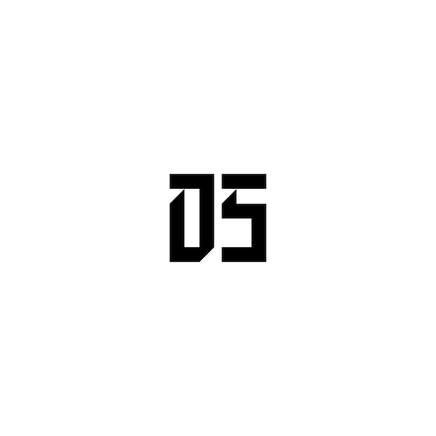 DS-Monogramm-Logo-Design, Buchstabe, Text, Name, Symbol, monochromes Logo, Alphabet-Zeichen, einfaches Logo