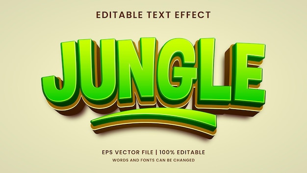 Dschungel 3D bearbeitbarer Texteffekt