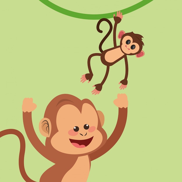 Dschungel Affen Cartoon