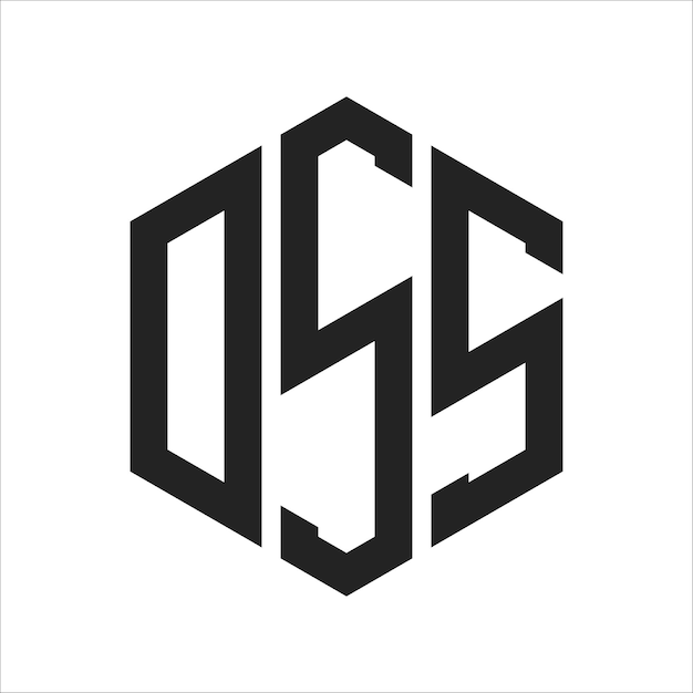 DSS-Logo-Design Anfangsbuchstaben DSS-Monogramm-Logo in sechseckiger Form