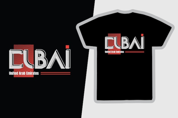 Dubai t-shirt und bekleidungsdesign