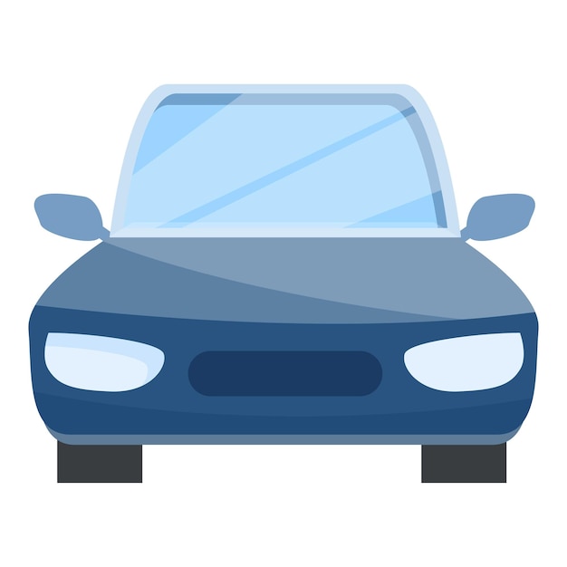 Dunkelblau moderner Parkplatz Frontview Cartoon-Stil