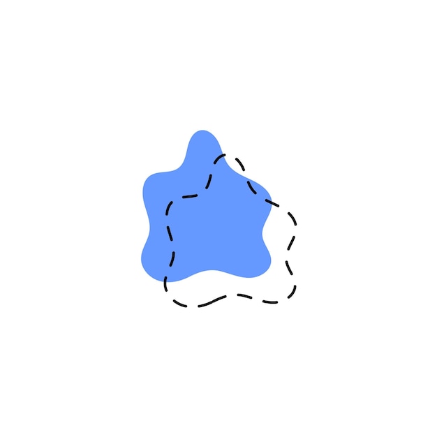 dunkelblaue Blob-Satzform