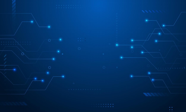 Dunkelblaue digitale Technologie mit Linien-Big-Data-Hintergrund, abstrakte Cyber-Linien, glänzendes Schaltungskonzept