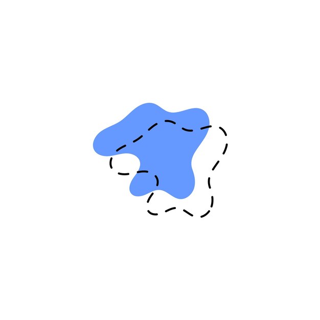 dunkelblauer Blob-Satz