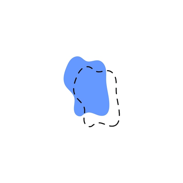 dunkelblauer Blob-Set-Drop