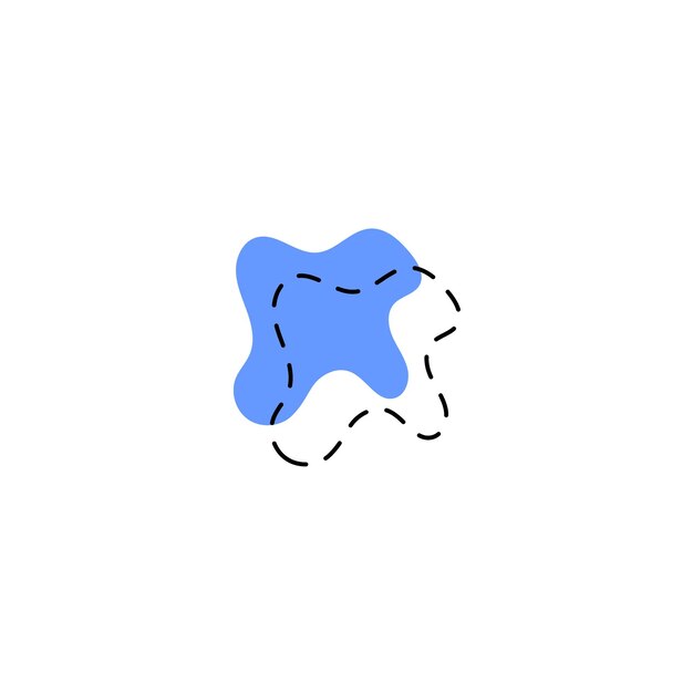 dunkelblauer Blob-Setblob