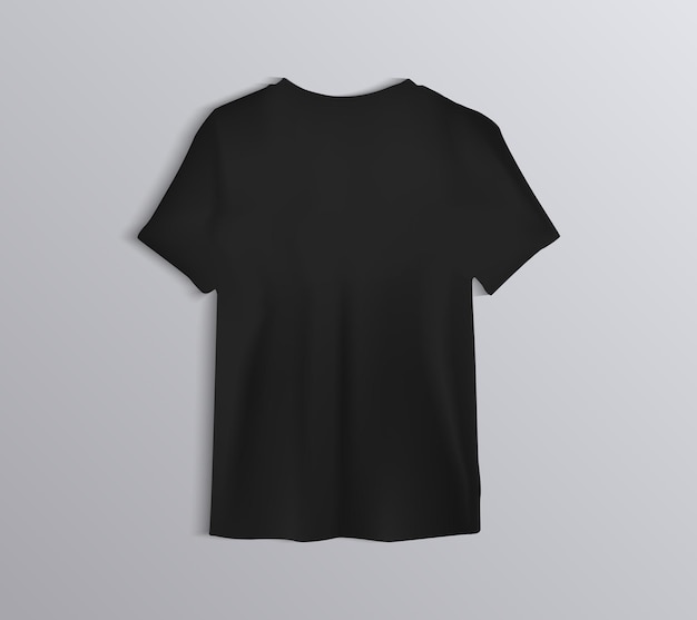 Dunkelgraues T-Shirt leere Illustration Kleidung Modeanzeige Mockup-Vorlage