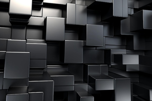 Vektor dunkle 3d-blöcke abstrakter hintergrund grunge-oberfläche 3d-rendering