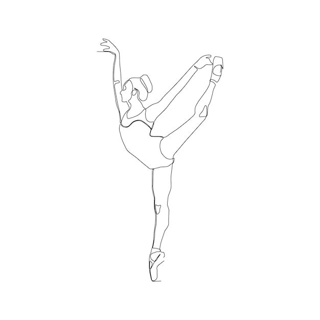 durchgehende Reihe von Mädchen, die Ballett tanzen