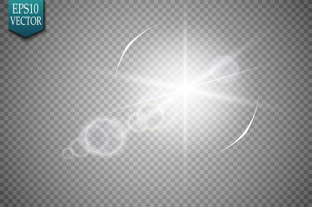 Durchsichtiges Sonnenlicht spezielles Linsenflare-Licht-Effekt