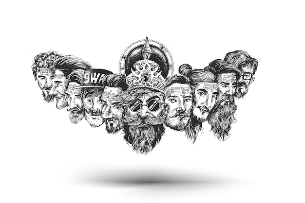 Dussehra-Feier - Ravana mit zehn Köpfen für Dussehra