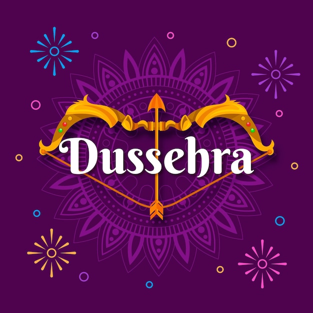 Dussehra festival illustrationsthema