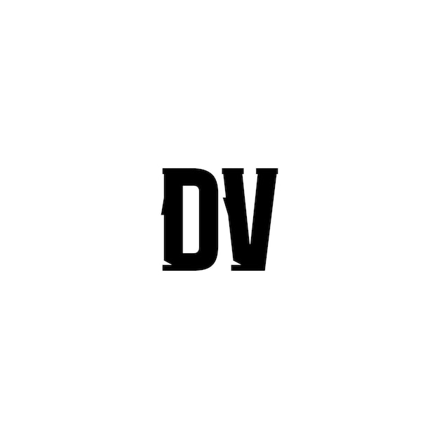 DV-Monogramm-Logo-Design, Buchstabe, Text, Name, Symbol, monochromes Logo, Alphabet-Zeichen, einfaches Logo