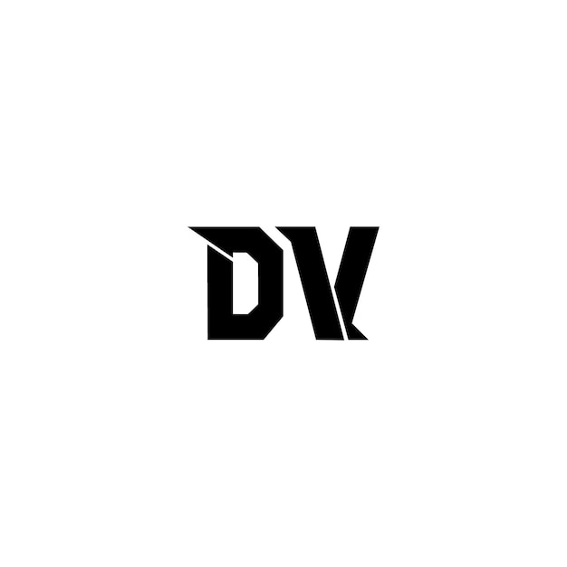 DV-Monogramm-Logo-Design, Buchstabe, Text, Name, Symbol, monochromes Logo, Alphabet-Zeichen, einfaches Logo