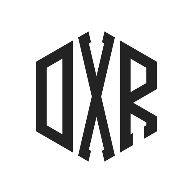 DXR Logo Design Initial Letter DXR Monogram Logo mit Hexagonform