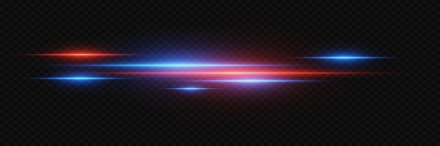 Dynamische Lichtgeschwindigkeit Neonlinien Rote und blaue Lichtstrahlen