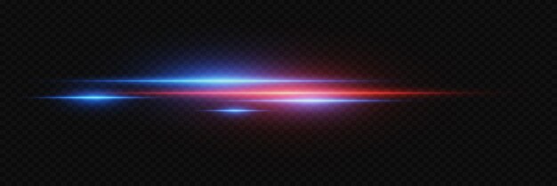Dynamische Lichtgeschwindigkeit Neonlinien Rote und blaue Lichtstrahlen