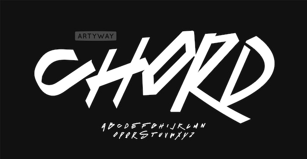 Dynamische Typographie für städtische Logos kreative geometrische Graffiti-Oberzeilen jugendliches Straßendesign