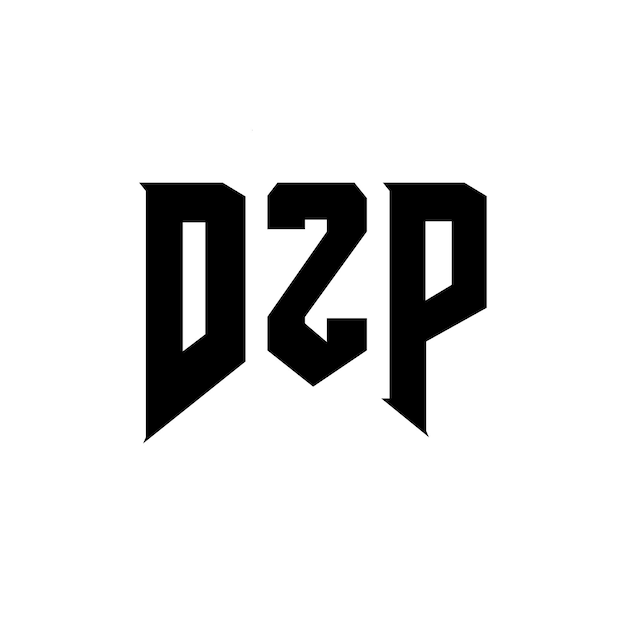 DZP-Letter-Logo-Design für ein Technologieunternehmen DZ P-Logo Design schwarz-weiße Farbkombination DZP Logo DZP Vektor DZP Design DZP Icon DZP Alphabet DZP Typografie Logo-Design