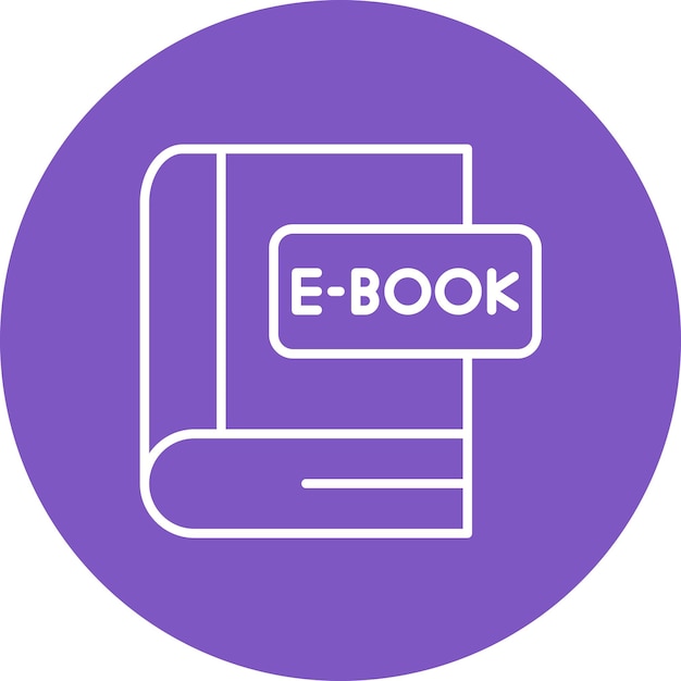 Vektor e-book-icon-vektorbild kann für das lernen verwendet werden