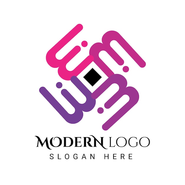 Vektor e brief modernes logo-design mit mandala