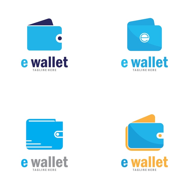 Vektor e-brieftasche modernes pay-logo-symbol vektor-illustration template-design