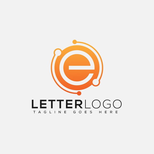 Vektor e-buchstaben-technologie-logo-design-vorlage, vektorgrafik-branding-element