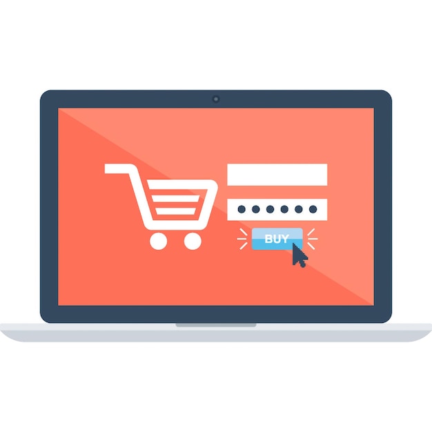 E-Commerce flache Web-Ikonen-Konzept