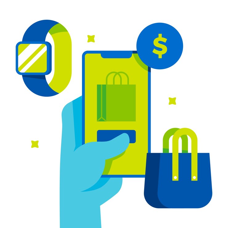 E-Commerce und Online-Shopping-Illustration