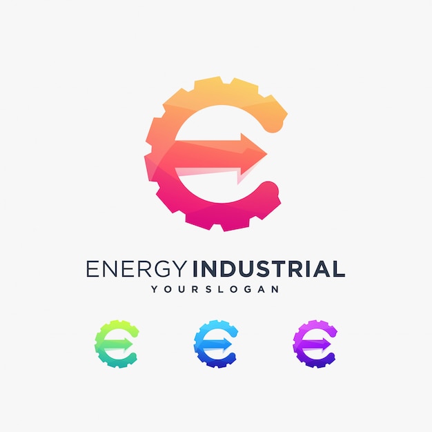 E energie industrie logo technologie