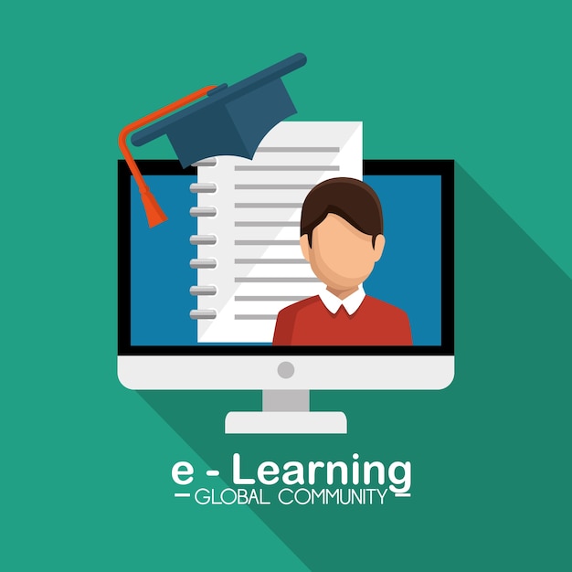 E-learning globales gemeinschaftskonzept