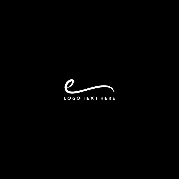 E-Logo, Buchstabe E-Logo, E-Monogramm-Logo, handgeschriebener Buchstabe E-Logo