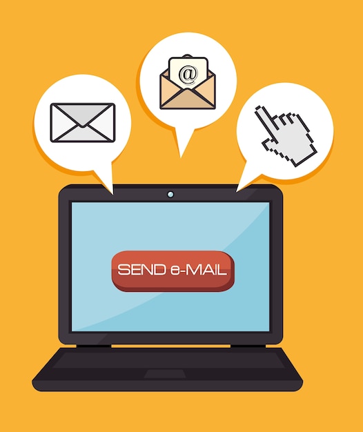 E-Mail Design, Vektor-Illustration.