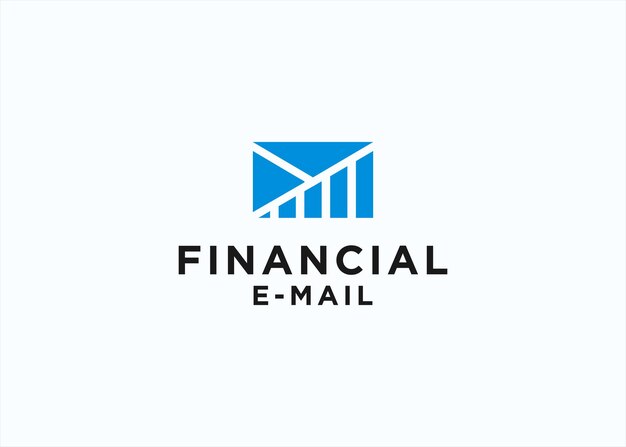 Vektor e-mail-finanzlogo-design, vektor-silhouetten-illustration