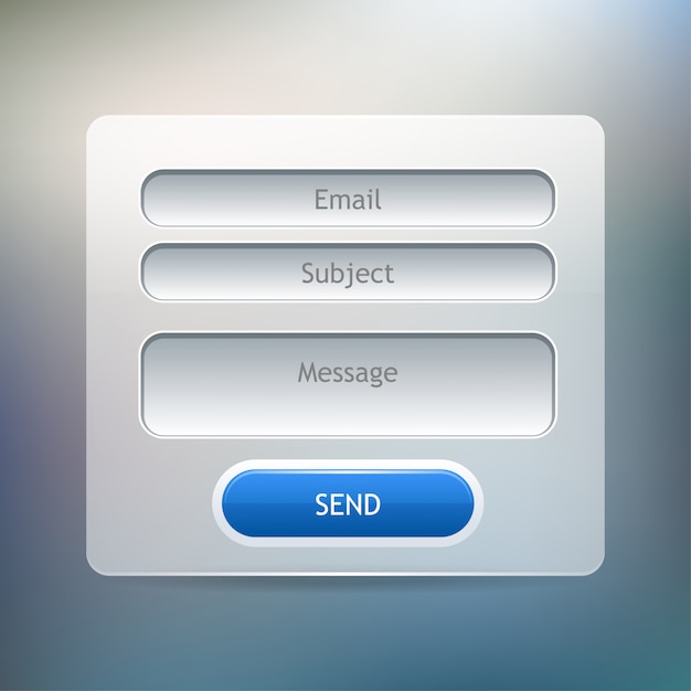 Vektor e-mail-formular