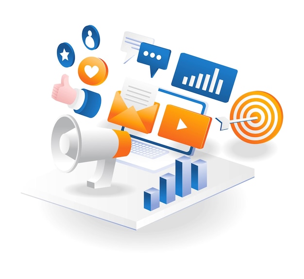 E-Mail-Geschäftskampagne für digitale Marketingstrategien in sozialen Medien